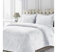 Inspire Me Plain Velvet Bedspread - Velvet Faux Fur Quilted Bedspread Bed Throw with Pillow Shams - 100% Microfiber Polyester Filling Bedding Set (White, Super King)