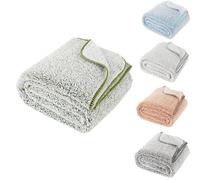 Inspire Me Teddy Melange Throw Flannel Fleece Cosy Soft Warm Fleece Blanket For Couch Sofa & Bed Throw Large Luxury Throws (Green, 130x180)