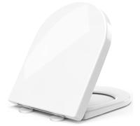 Inspire me Toilet Seat Soft Close Quick Release for Easy Cleaning White D Shape Bottom Fixing Top Fixing Toilet Seat Bacterial PP Materials