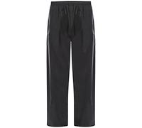 Inspire Me Unisex Men Women Waterproof Rain Trouser Lightweight Outdoor Shower Proof Breathable Raincoat Trouser Durable Waterproof (Black, X- Large)