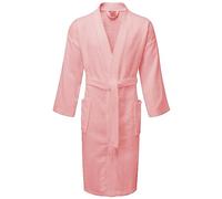 Inspire Me Value Range Terry Towelling Kimono Bathrobe - 100% Cotton Unisex Terry Towelling material giving a light and soft feel and quick drying (Pink)