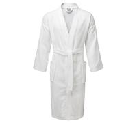 Inspire Me Value Range Terry Towelling Kimono Bathrobe - 100% Cotton Unisex Terry Towelling material giving a light and soft feel and quick drying (White)