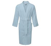 Inspire Me Value Range Terry Towelling Kimono Bathrobe - 100% Cotton Unisex Terry Towelling material giving a light and soft feel and quick drying (Sky Blue)