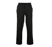 Inspire Me Women's Open Hem Fleece Tracksuit Bottoms Casual High Rise Gym Lounge Jogging Trouser Ladies Sweatpants with Pocket (L, Black)