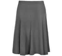 Inspire Me Womens Skirts 8 Panel Half Elasticated 27 Inch Knee Length Casual Stretchy Flared Work Dress Maxi Skirt Ladies Soft Stretch Pleated Skirt Multiple Colours Girls School Skirt(Grey, 16)