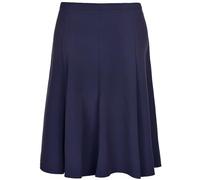Inspire Me Womens Skirts 8 Panel Half Elasticated 27 Inch Knee Length Casual Stretchy Flared Work Dress Maxi Skirt Ladies Soft Stretch Pleated Skirt Multiple Colours Girls School Skirt(Navy, 16)