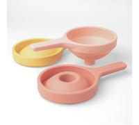 Inspire My Play 3 x Coral Funnels for Kids - Funnel set for Children - Sensory Toys and Accessories for Messy Play