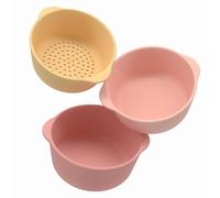 Inspire My Play - 3 x Silicone Nesting Bowls and Sieve - Perfect Accessories for Sensory PlayTray - Tuff Tray Accessories - Early Development & Activity Toys - Montessori Learning Toys