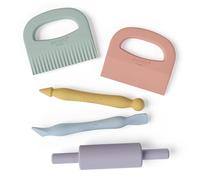Inspire My Play Playdough Set for Kids - Set of 5 Playdough Accessories - Play Dough Tools - Rolling Pin, Crinkle Cutter, Straight Cutter, Stylus Tool and Sculpting Tool
