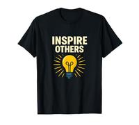Inspire Others Graphic Bold Light Bulb Design T-Shirt