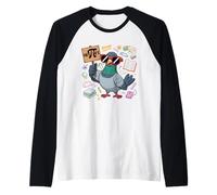 Inspire Pi Symbol Math Pun Funny Pigeon Pi Day Raglan Baseball Tee