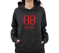 Inspired 88 MPH, Back to The Future Printed Adult & Kids Hoodie (Black, Medium)