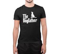 Inspired by God Father Movie Lover Dog Lover Amazing Novelty T Shirt (Black, Large)