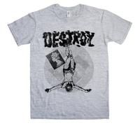 Inspired by The Sex Pistols - Punk Destroy BnW - Ash grey - Medium