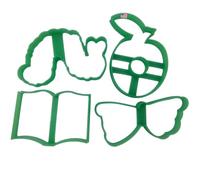 Inspired By The Very Hungry Caterpillar, Butterfly, Apple Fruit And Open Book Cookie Cutters (4 Pack)