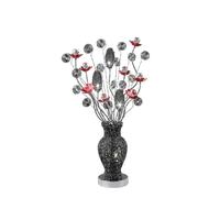 Inspired Clearance - (DH) Nevada Table Lamp 4 Light G4 Black/Red/Crystal, NOT LED/CFL Compatible