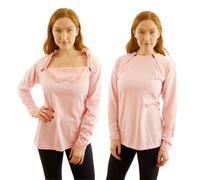Inspired Comforts Chemotherapy Port Access Long Sleeve Shirt Pink M