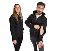 Inspired Comforts Dialysis Port Access Unisex Hoodie with Two Way Arm Access Zip, Black, L