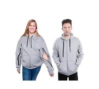 Inspired Comforts Dialysis Port Access Unisex Hoodie with Two Way Arm Access Zip, Grey, L