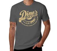 Inspired Dinos Bar and Grill,Men's T-Shirt Dark Gray-Style XL