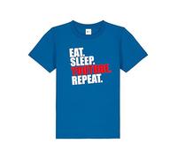 Inspired Eat Sleep YouTube Repeat T-Shirt | Premium Crew Neck Unisex T-Shirt |Regular Fit Short Sleeve 100% Cotton Round Neck T-Shirt |Funny Vintage Style tee for UK Men/Women/Kids Royal