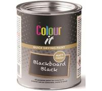 Inspired Essentials 300ml Non Drip Paint Tin Exterior Interior Hard Drying Performance Multi-Purpose Tin for Metal, Wood, Plastic, Walls with Perfect Finish (2, Blackboard Paint Black)