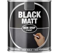 Inspired Essentials 300ml Non Drip Paint Tin Exterior Interior Hard Drying Performance Multi-Purpose Tin for Metal, Wood, Plastic, Walls with Perfect Finish (4, 151 - Black Matt)