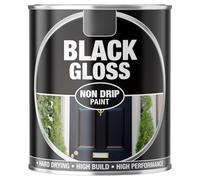 Inspired Essentials 300ml Non Drip Paint Tin Exterior Interior Hard Drying Performance Multi-Purpose Tin for Metal, Wood, Plastic, Walls with Perfect Finish (4, 151 - Black Gloss)