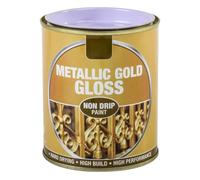 Inspired Essentials 300ml Non Drip Paint Tin Exterior Interior Hard Drying Performance Multi-Purpose Paint Tin for Metal, Wood, Plastic, Walls with Perfect Finish (1, 151 - Metallic Gold Gloss)