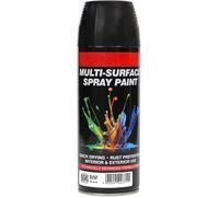 Inspired Essentials All Purpose Aerosol Spray Paint 400ml Quick Drying Spray, Fast Dry and Excellent Coverage for Metal, Wood, Plastic and More (2, Black Satin - Dekton)