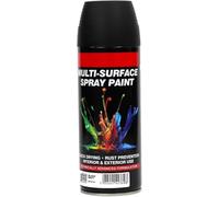 Inspired Essentials All Purpose Aerosol Spray Paint 400ml Quick Drying Spray, Fast Dry and Excellent Coverage for Metal, Wood, Plastic and More (1, Black Matt - Dekton)