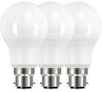 Inspired Essentials B22 Bayonet LED Dimmable Light Bulb, 60W, Daylight - 6500K, 7.3W - 60 Watts Equivalent/Replacement, B22 BC GLS Light Bulbs, Energy Saving, 806 Lumen, Pack of 3