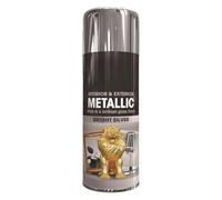 Inspired Essentials Metallic Spray Paint 400ml Multi-Purpose Use, Spray for Metal and Wooden Furniture, Ornaments, Decorative Items and Much More for Interior & Exterior (4, Bright Silver)