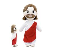 Inspired Jesus Plush, Christ Religious Soft Stuffed Toy, Savior Figurine Collectible, Huggable Christian Plush for Children, Home, Church, Christmas, Birthday, or Spiritual Decoration