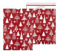 Inspired Mailers - Christmas Poly Mailers 10x13-100 Pack - Christmas Trees (Red) - Holiday Poly Mailers - 10x13 Shipping Envelopes - Packaging Bags - Polymailer 10x13