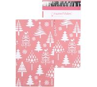 Inspired Mailers - Holiday Poly Mailers 6x9-100 Pack - Christmas Trees (Rose Gold) - Small Holiday Mailers - Cute Packaging Bags for Shipping - Christmas Poly Mailer 6x9