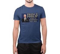Inspired Prince Philip Duke of Edinburgh 1921-2021 Legacy Kids & Adults Unisex T-Shirt (M, Navy)