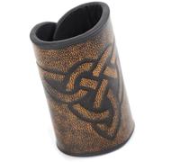 Inspired PU Leather Hair Ties Stylish Hairpiece Festival Accessory with Mjolnir Vegvisir Artwork Unisex Gift Pagan Hairpiece