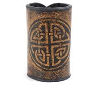 Inspired PU Leather Hair Ties Stylish Hairpiece Festival Accessory with Mjolnir Vegvisir Artwork Unisex Gift Pagan Hairpiece