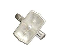 Inspired Square Plate Rings with Pearls Embellishments Unique Statement Jewelry Fashion Accessory Trendy Geometric Hoop