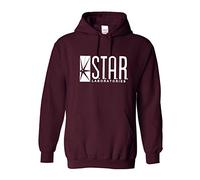 Inspired STAR Laboratories Hoodie-The Flash TV Series S.T.A.R.Labs Hoody Top (Medium, Burgundy)