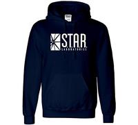 Inspired STAR Laboratories Hoodie-The Flash TV Series S.T.A.R.Labs Hoody Top (SMALL, NAVY)