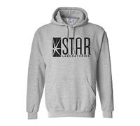Inspired STAR Laboratories Hoodie-The Flash TV Series S.T.A.R.Labs Hoody Top (X-large, Grey)