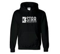 Inspired STAR Laboratories Hoodie-The Flash TV Series S.T.A.R.Labs Hoody Top (XLARGE, BLACK)