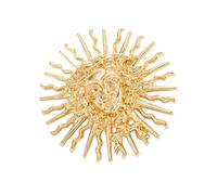 Inspired Sun Divinity Embossed Pin Brooch Chest Jewellery with Unique Design for Jackets and Bags Trendy Chest Pin