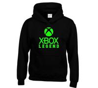 Inspired X-BOX Hooded Top Hooded Sweatshirt for Boys & Girls - Comfortable Unisex Gaming Apparel Black