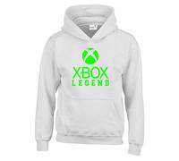 Inspired X-BOX Hooded Top Hooded Sweatshirt for Boys & Girls - Comfortable Unisex Gaming Apparel White