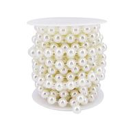 INSPIRELLE 10MM Ivory Faux Pearl Beads 6M Garland Pearl Bead Roll Strand for Wedding Party Decoration