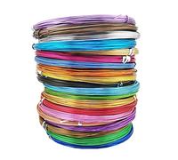 Inspirelle 20 Colors Aluminum Craft Wire Metal Artistic Wire for Jewelry Craft Making, 10M Each Color (20 Guage (0.8mm))