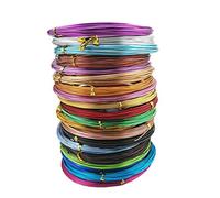 Inspirelle 20 Colors Aluminum Craft Wire Metal Artistic Wire for Jewelry Craft Making, 10M Each Color (18 Guage (1.0mm))